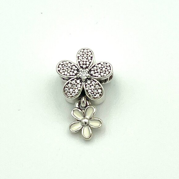 Pandora Dangling Daisy Flower Charm - Picture 1 of 2
